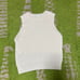 TORICI *Ice Waffle Vest Knit Pullover Cotton White