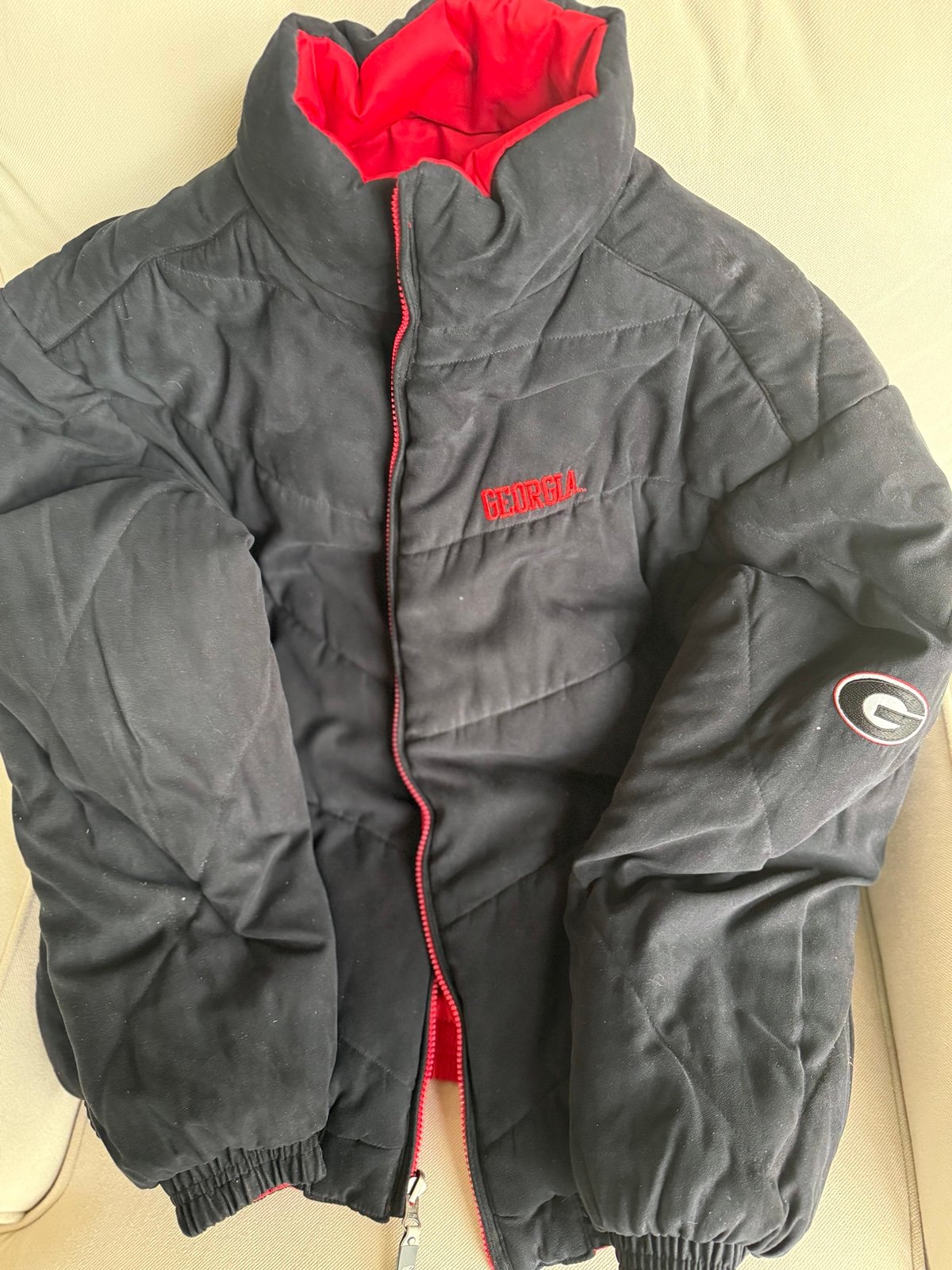 Georgia Bulldogs reversible puffy coat