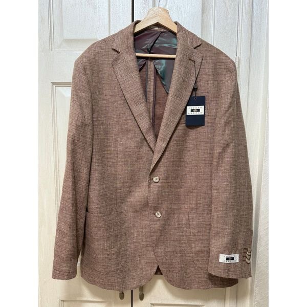 Joseph Abboud Heritage Guabello Men’s 44L Brige Linen /Wool Blend Blazer