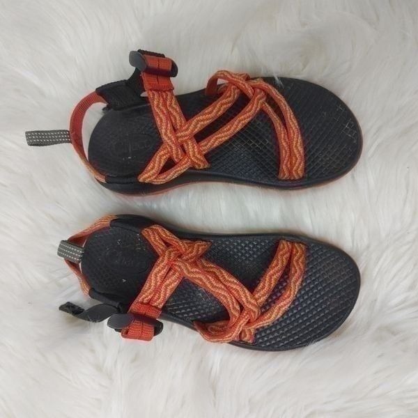 Size 13 Chaco Kid's ZX1 Ecotread Red Orange Yellow