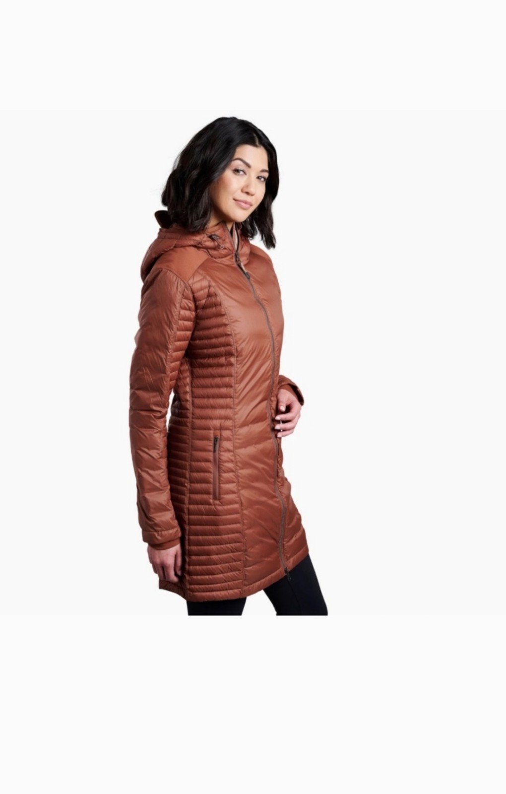 KUHL Spyfire 800 Fill Goose Down Parka Jacket Womens Small CINNAMON NWT
