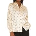 Revolve - Tell Your Friends Dolman Silk Shirt in Plaisantin Cream & Black