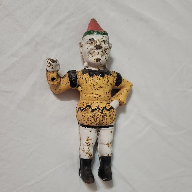 Vintage Cast iron vintage clown or jester