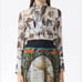 BURBERRY Silk Long Sleeve Button Down Blouse US 2