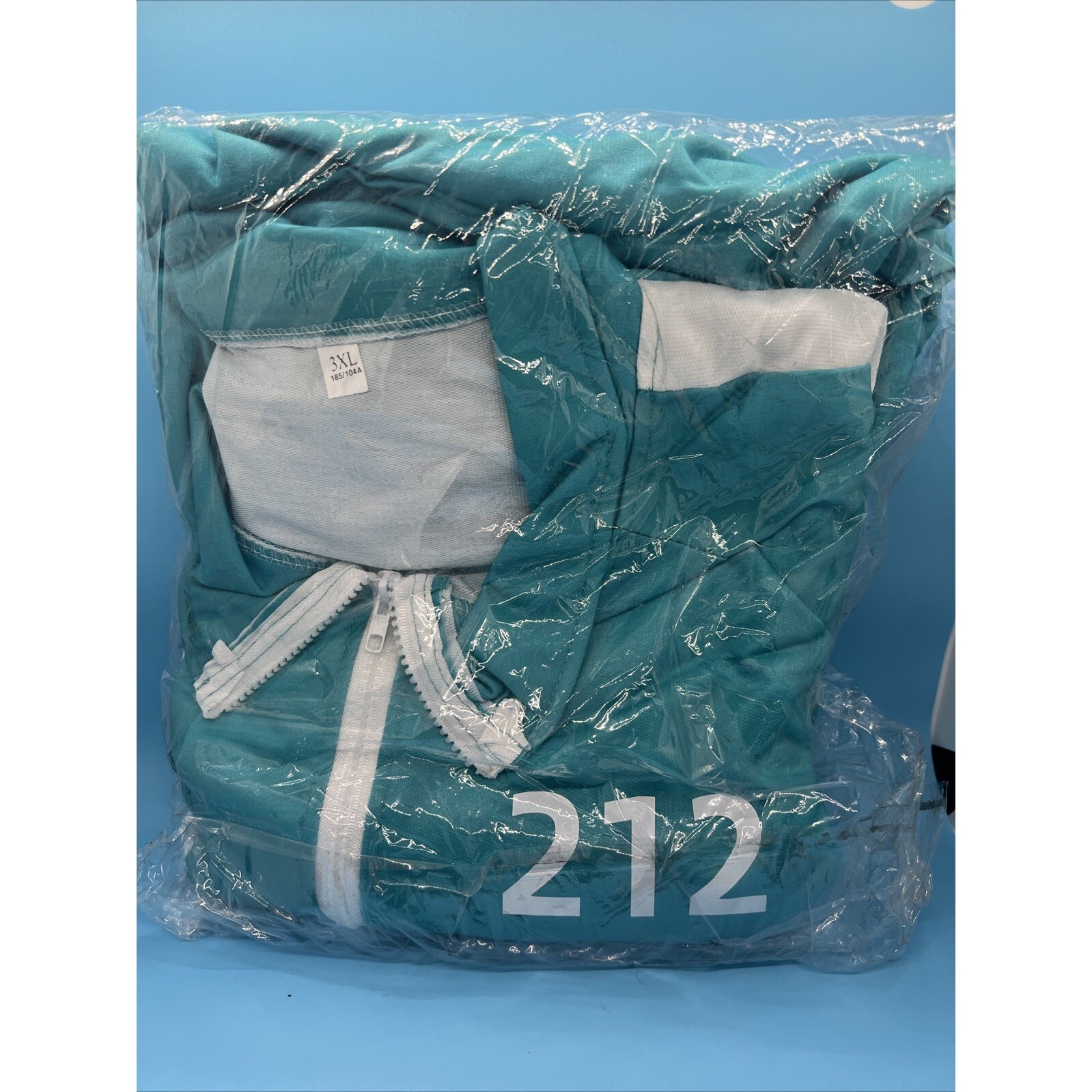 Squid Game Player Sweats/Uniform Set Player 212 - Size 3XL Full Set New/Sealed