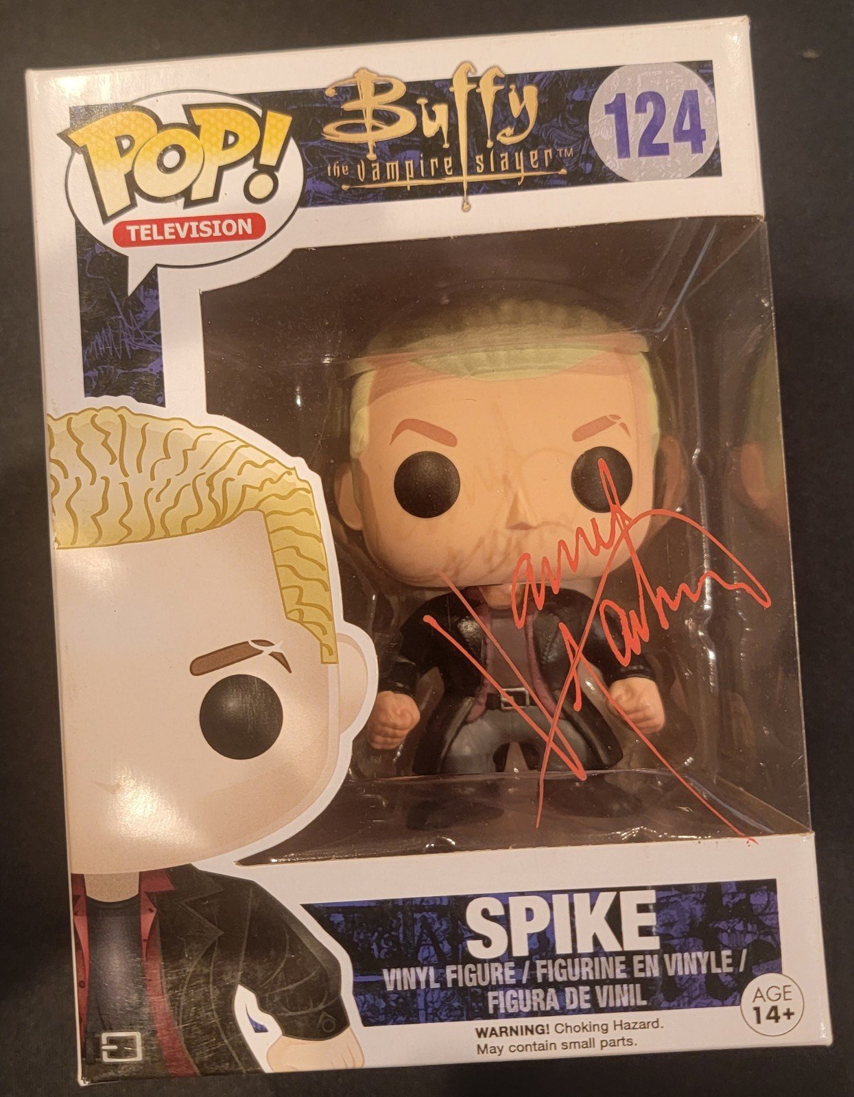 James Marsters signed Spike Buffy Funko Pop #124 (Vaulted) Comes with SWAU Auth