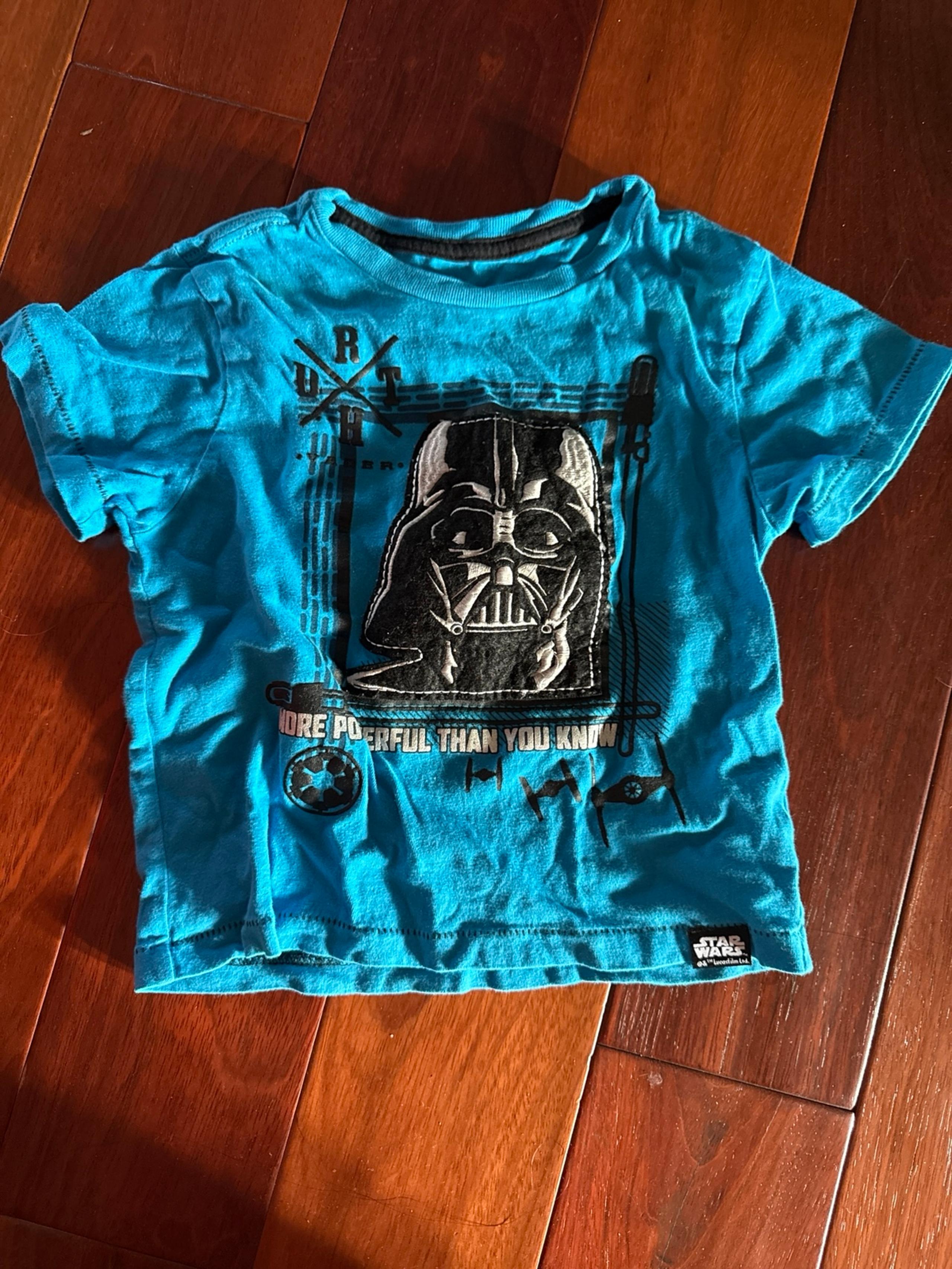 Disney Star Wars size 4 boys blue graphic T shirt