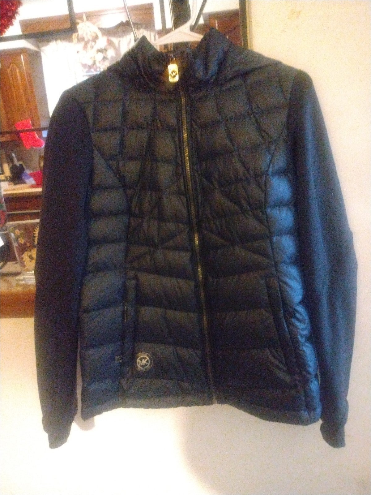 Michael Kors Black Puffer Jacket Size Small Like New