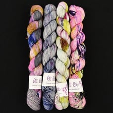 LoLo Did It Yarn Everyday Sock Set 4 Mini Skeins Hand-Dyed Multiple Colorways