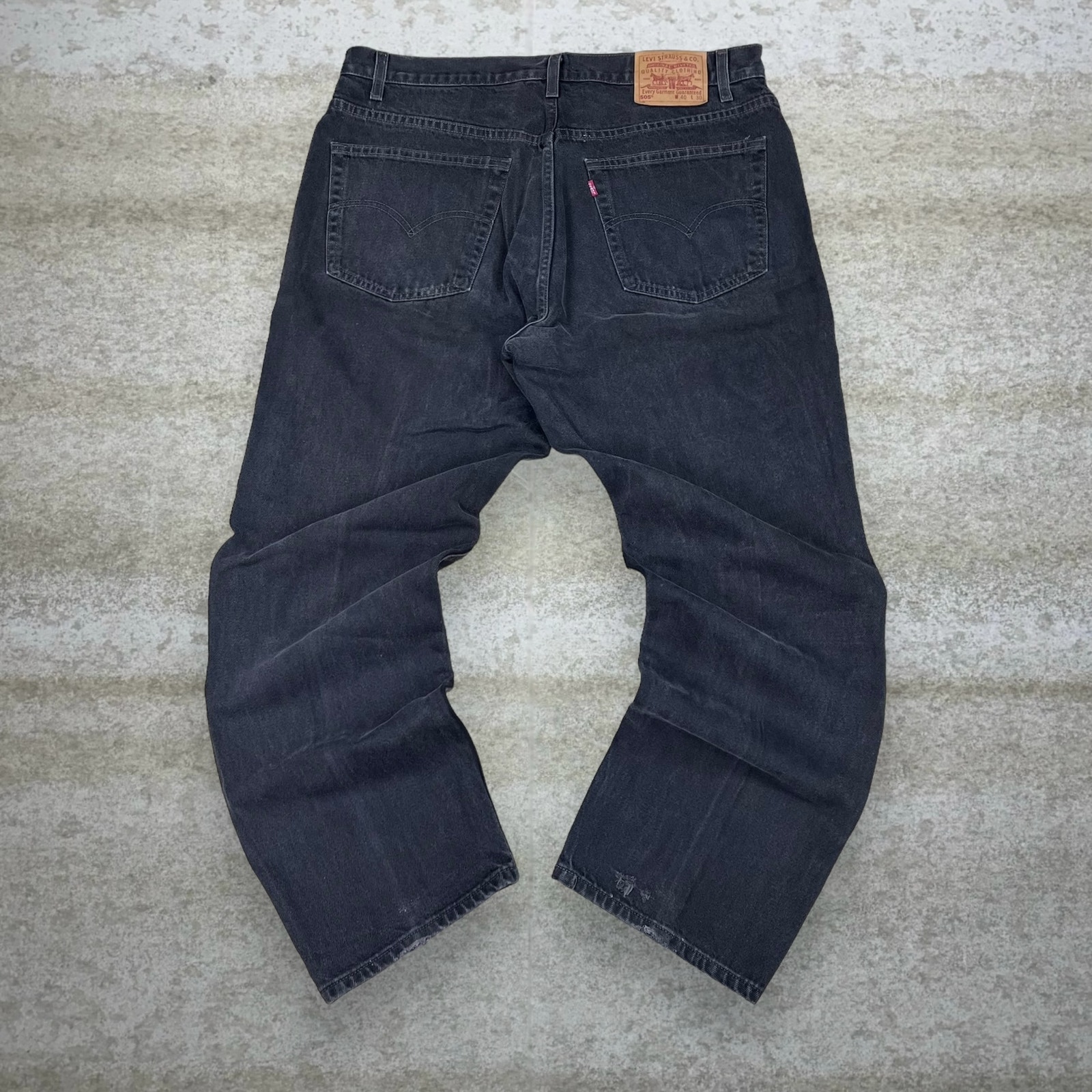 Vintage Levis Jeans 505 Regular Straight Fit Smoke Black Denim 100% Cotton 90s