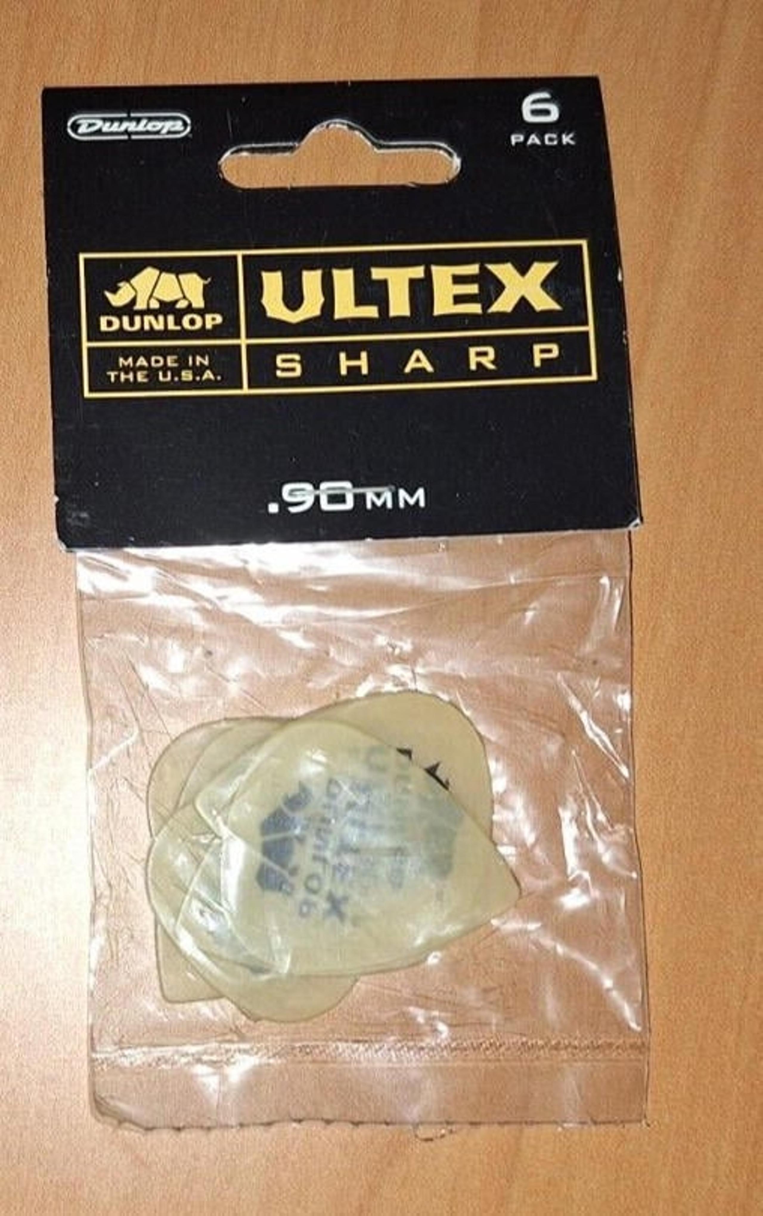 Dunlop Guitar Picks Ultex Sharp 6 Pack .90mm New in Pack