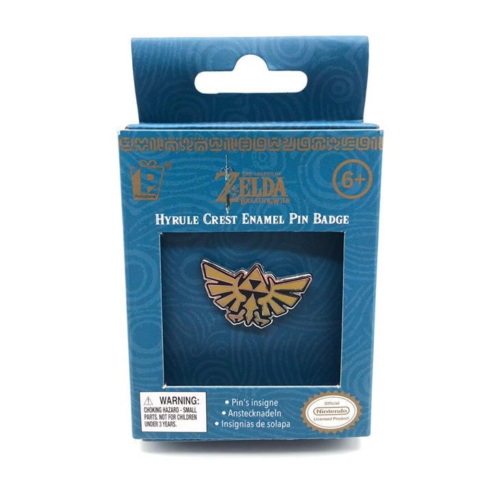 Zelda Hyrule Crest Enamel Pin Badge Gold Tone