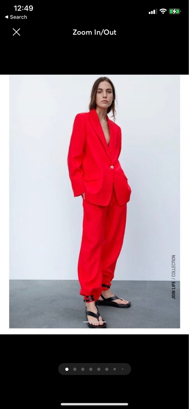 Zara straight cut linen blazer