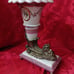 Pink Porcelain & Bronze Cornucopia Horn W/ Gilt Head