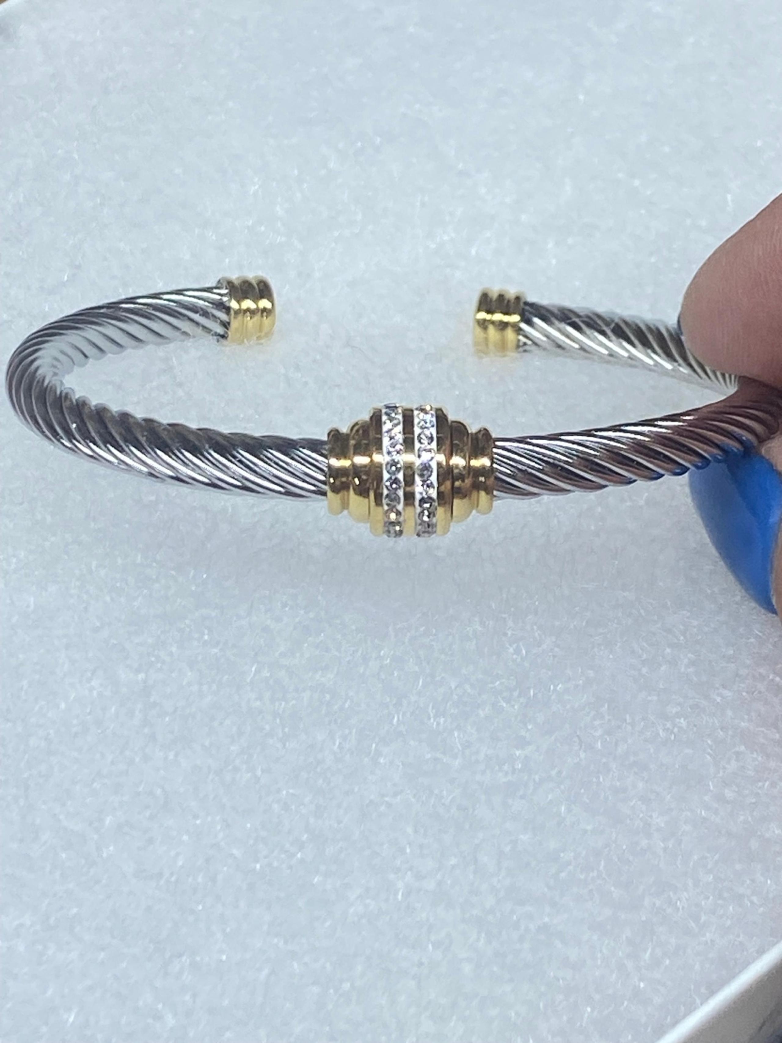 Two toned cuff bracelet