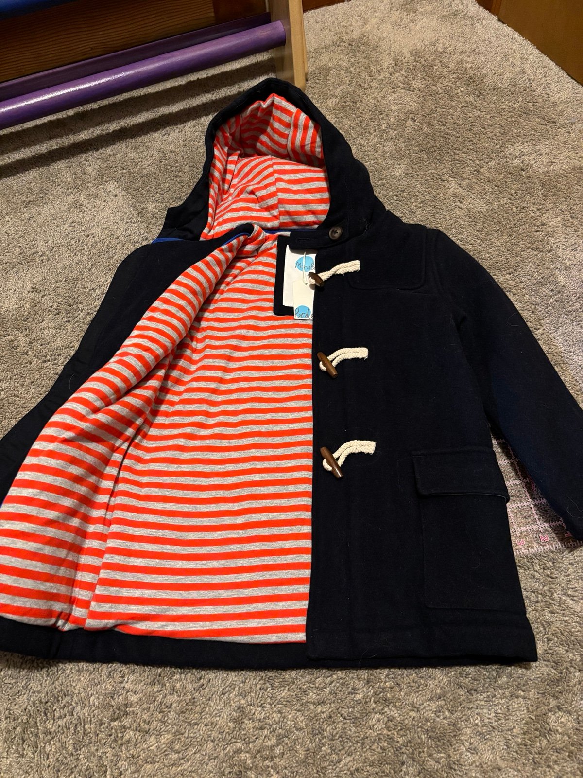 mini boden wool coat