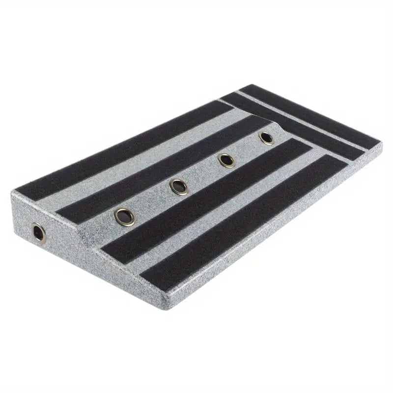 Rockhouse 2- Tier Pedal Board With Power Supply Storage In Gray - NEW