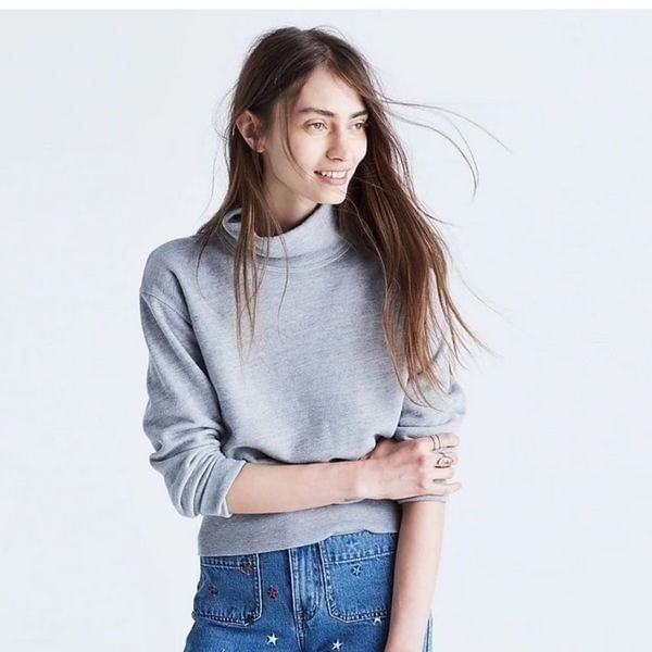 Rivet & Thread from Madewell SZ S grey LA turtleneck sweatshirt