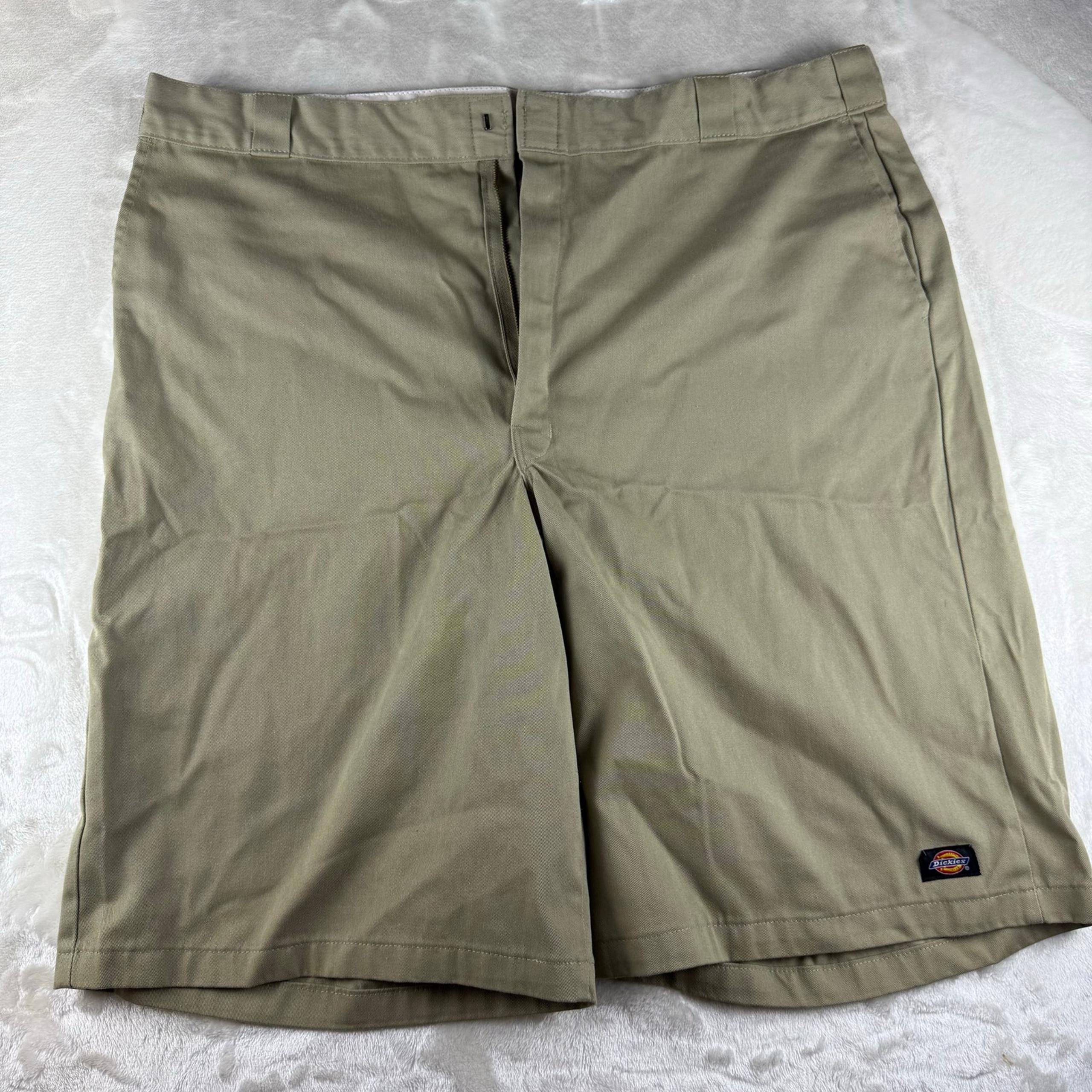 Dickies Loose Fit Shorts Khaki Canvas Work Men's 44 Chino Y2K Long Baggy