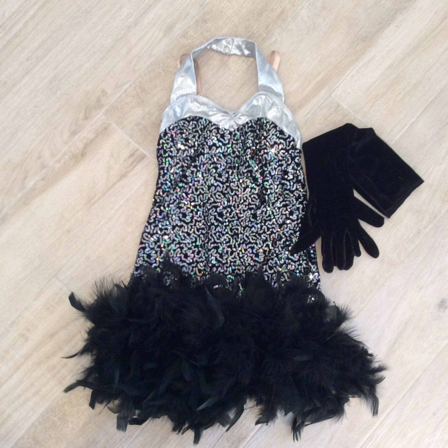 1920s DAZZLING FLAPPER COSTUME Sequined