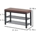 Shoe Bench, 3-Tier Shoe Rack for Entryway, Storage Organizer with Foam Padded