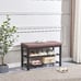 Shoe Bench, 3-Tier Shoe Rack for Entryway, Storage Organizer with Foam Padded
