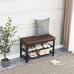 Shoe Bench, 3-Tier Shoe Rack for Entryway, Storage Organizer with Foam Padded