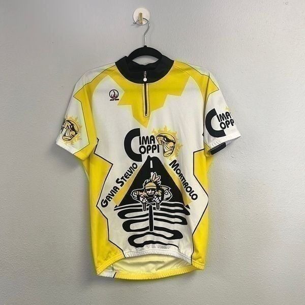Jolly Wear Men's Cima Coppi 1/4 Zip Short Sleeve Cycling Bikers Jersey Size XXL