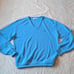 Izod Vintage Union Tag Made In The USA Blue V Neck Sweater Size XL
