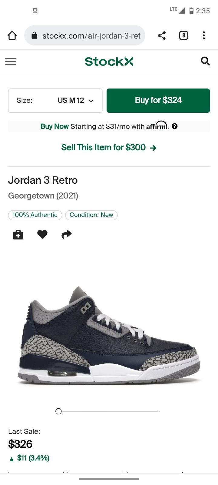 Jordan 3 sz 12