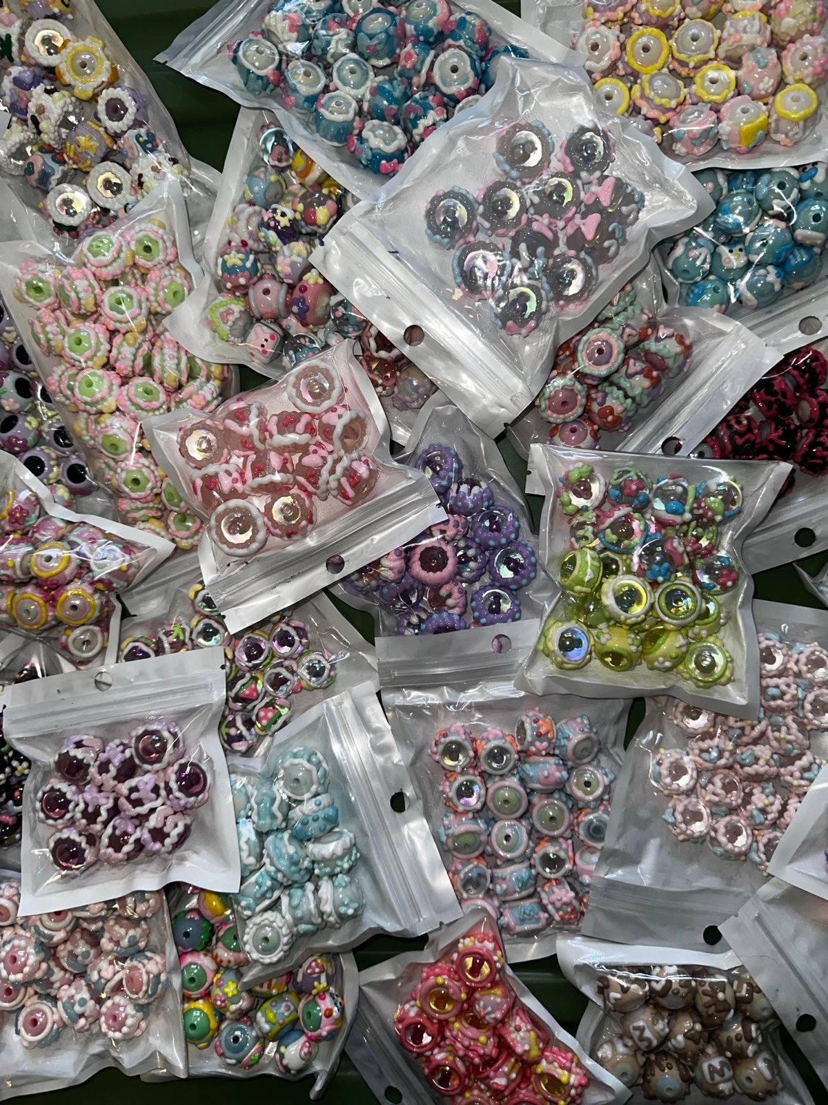 Hand painted beads and craft items
