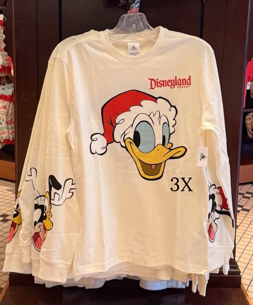 Disney Parks Disneyland Christmas Donald Duck & Friends Long Sleeve
