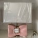 Luster Pink/White Bow Ceramic Table Lamp