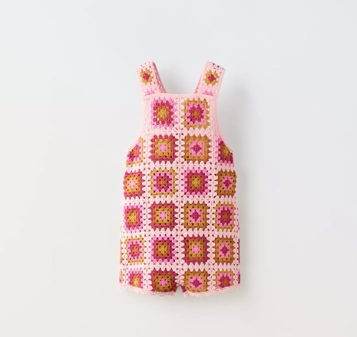 Zara baby girls CROCHETED OVERALLS 5Y