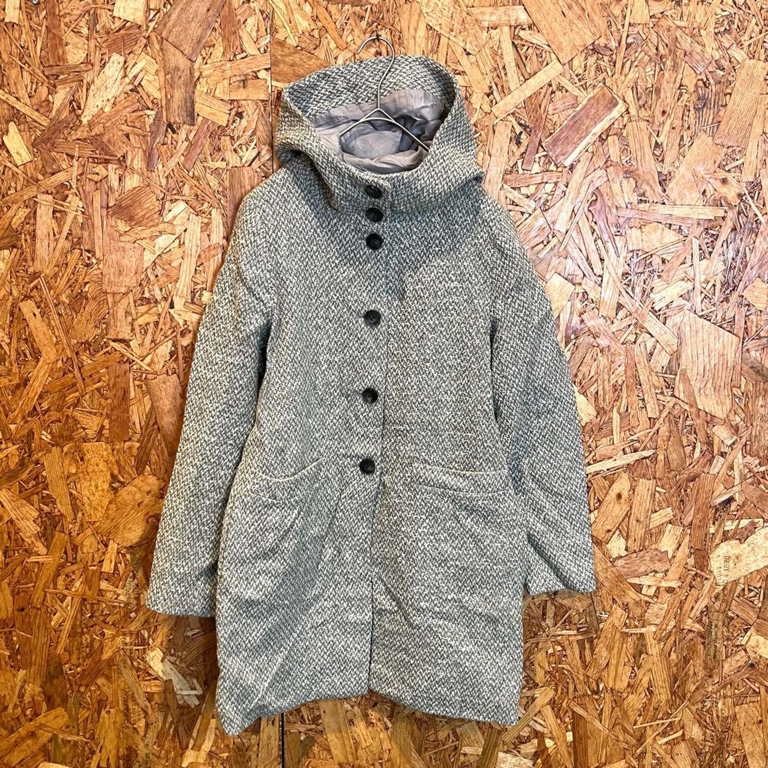 Theory Long Wool Coat with Hood, Gray, Women's