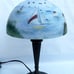 Vintage Table Lamp With Reverse-Painted Nautical Scene Shade