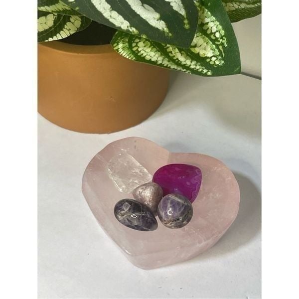 Rose Quartz Heart Bowl