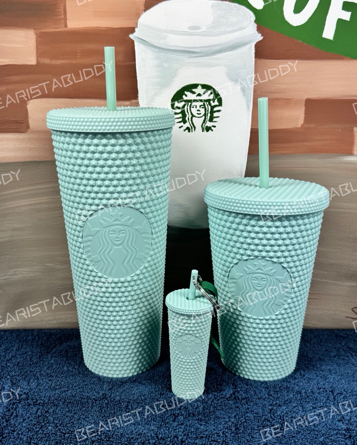 Starbucks USA Mint Green Studded Set