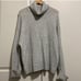 NWT Express Cozy Knit Ribbed Turtleneck Sweater L Silver Heather Gray