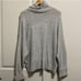 NWT Express Cozy Knit Ribbed Turtleneck Sweater L Silver Heather Gray