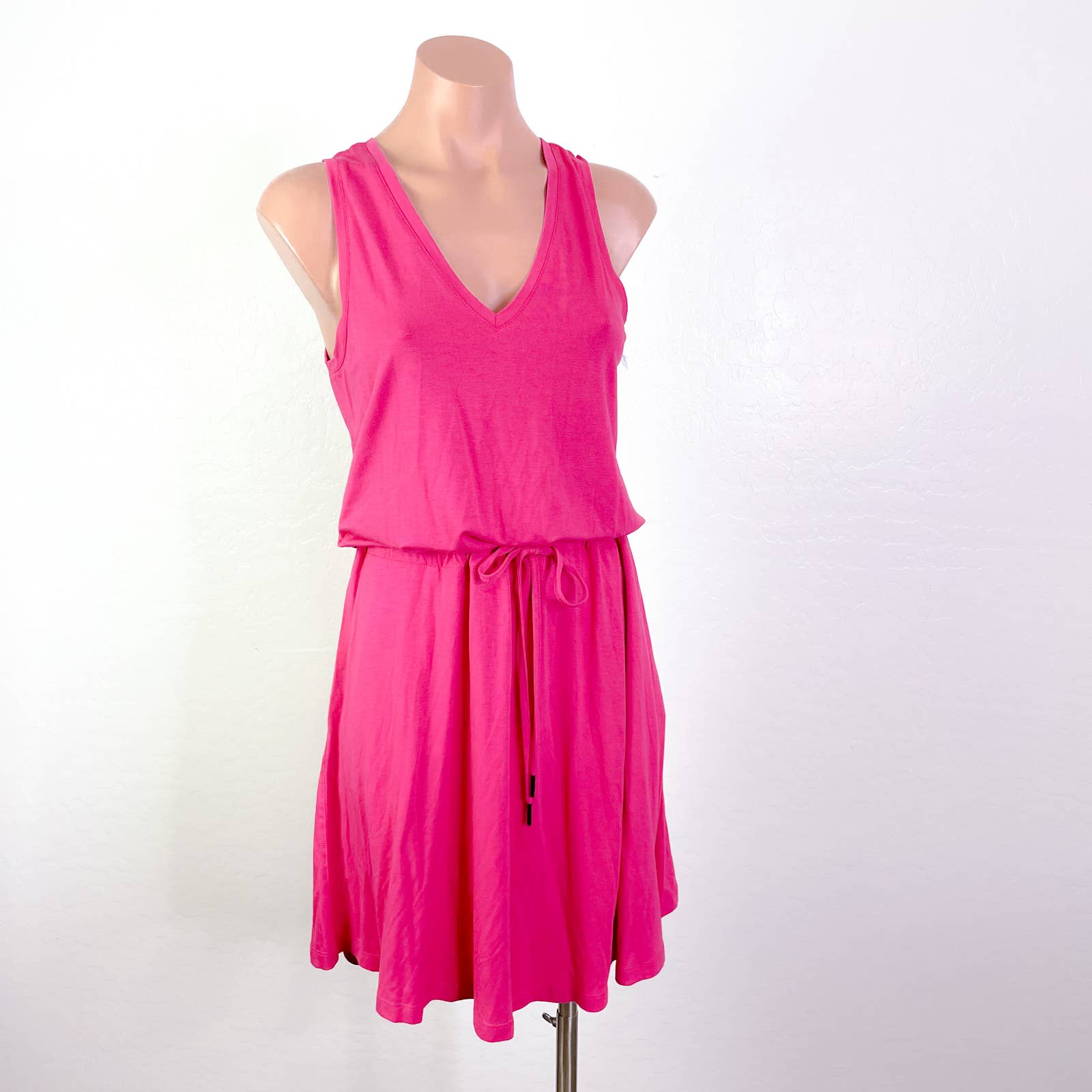Sweaty Betty Take It Easy V-Neck Drawstring Drop Waist shops Dress Pink size S NWOT