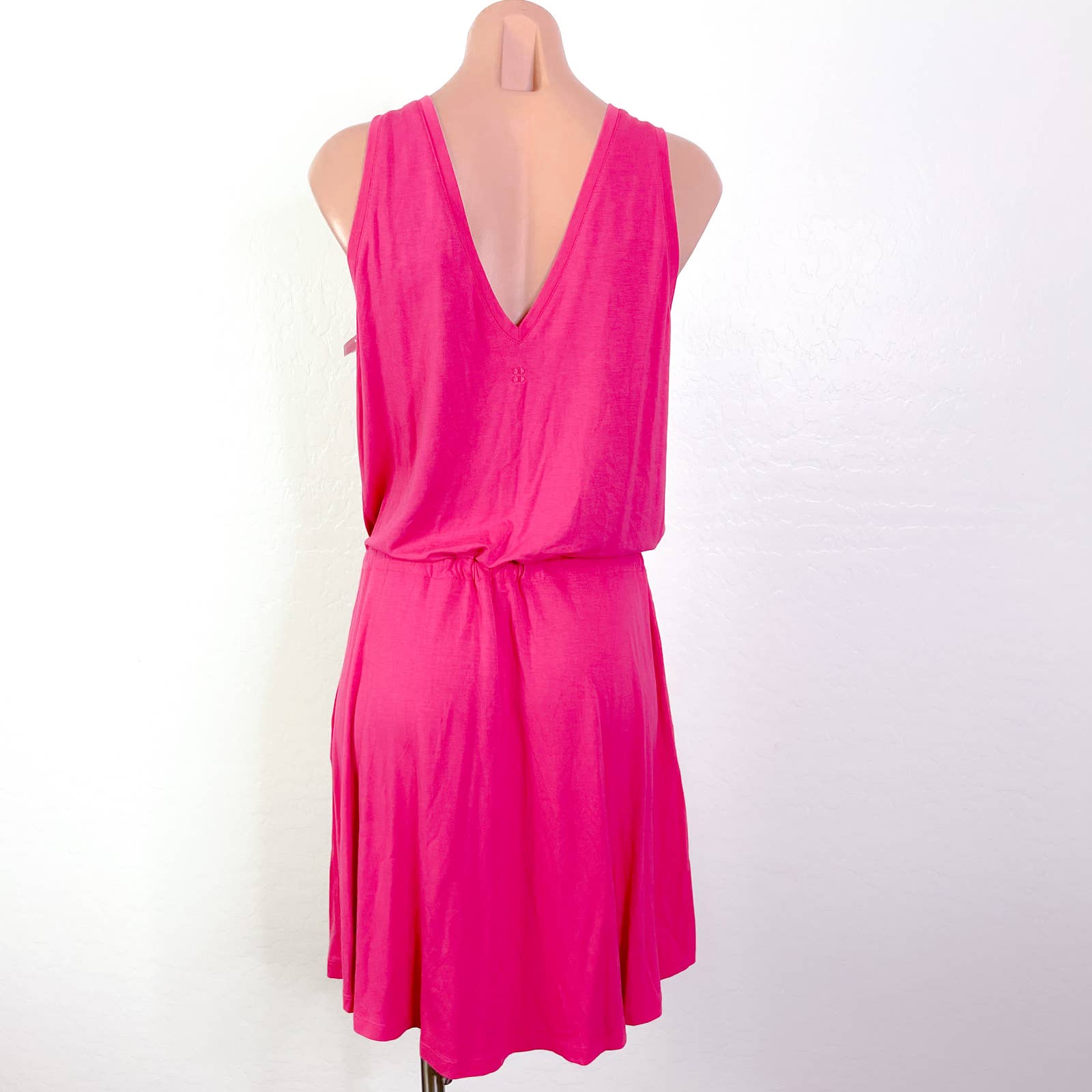 Sweaty Betty Take It Easy V-Neck Drawstring Drop Waist shops Dress Pink size S NWOT