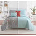 VCNY Home Yara Medallion Reversible 3PC. King Quilt and 2 Pillow Shams, Multi