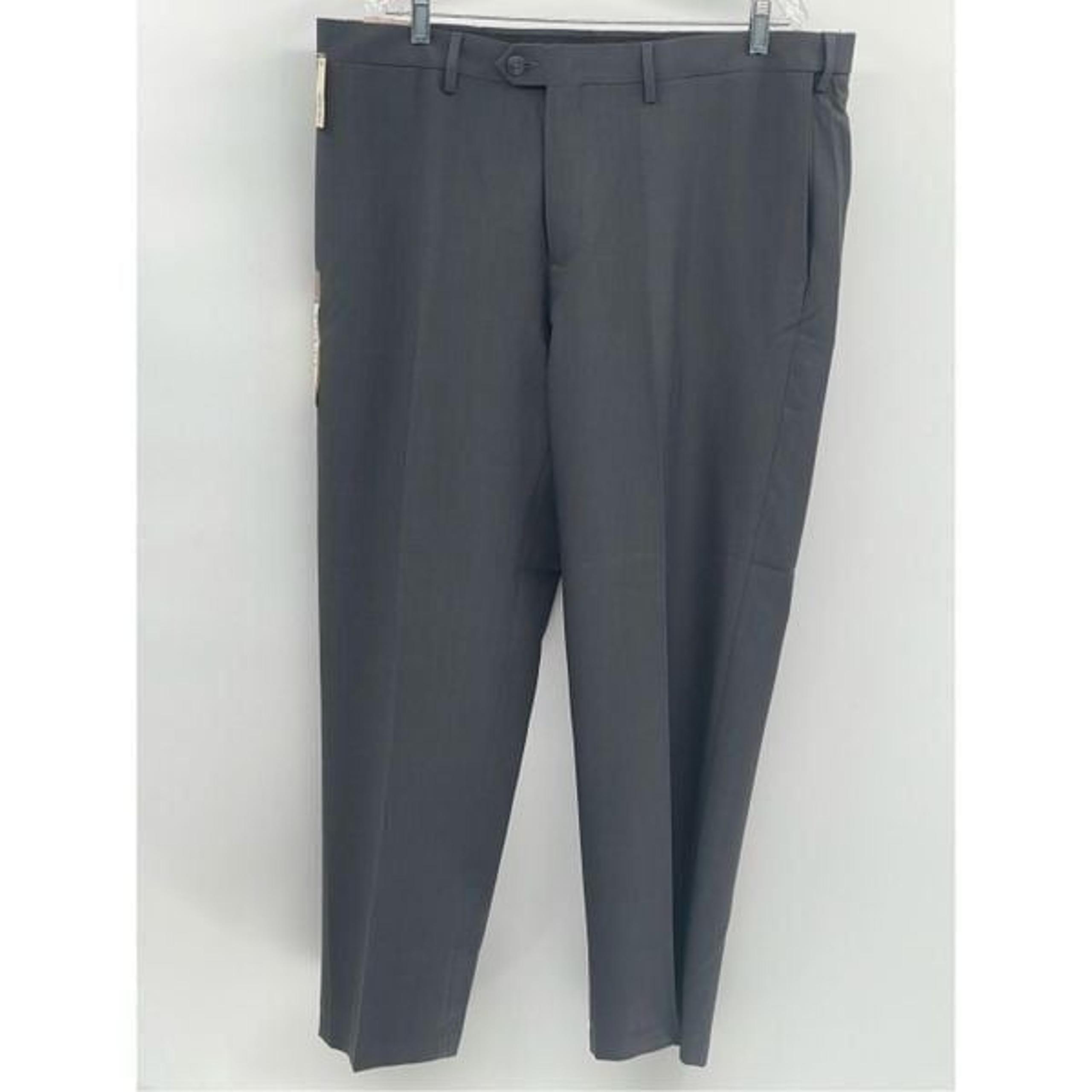 Haggar Dress Pants Men Size 40 x 29 Gray No Iron Classic Fit New
