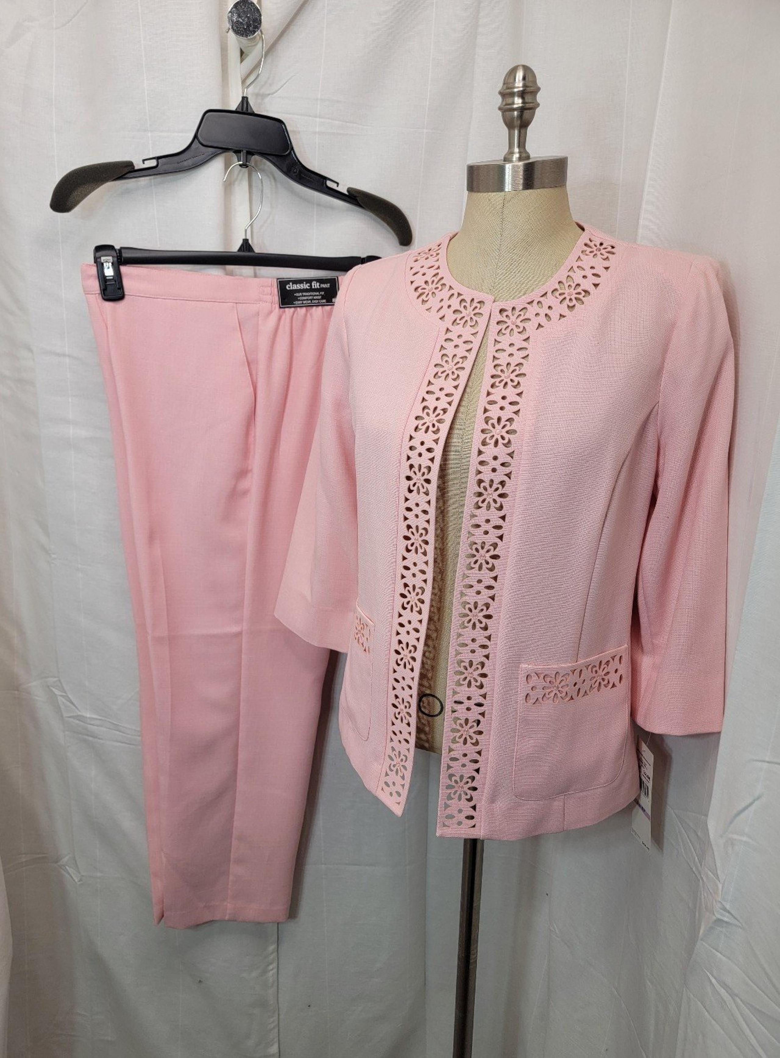 Alfred Dunner pink jacket and pants