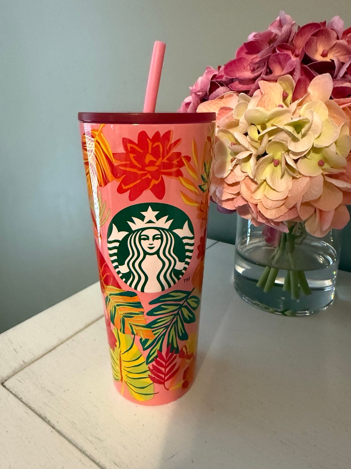 Starbucks Mexico Tropical Floral Stainless Steel Tumbler