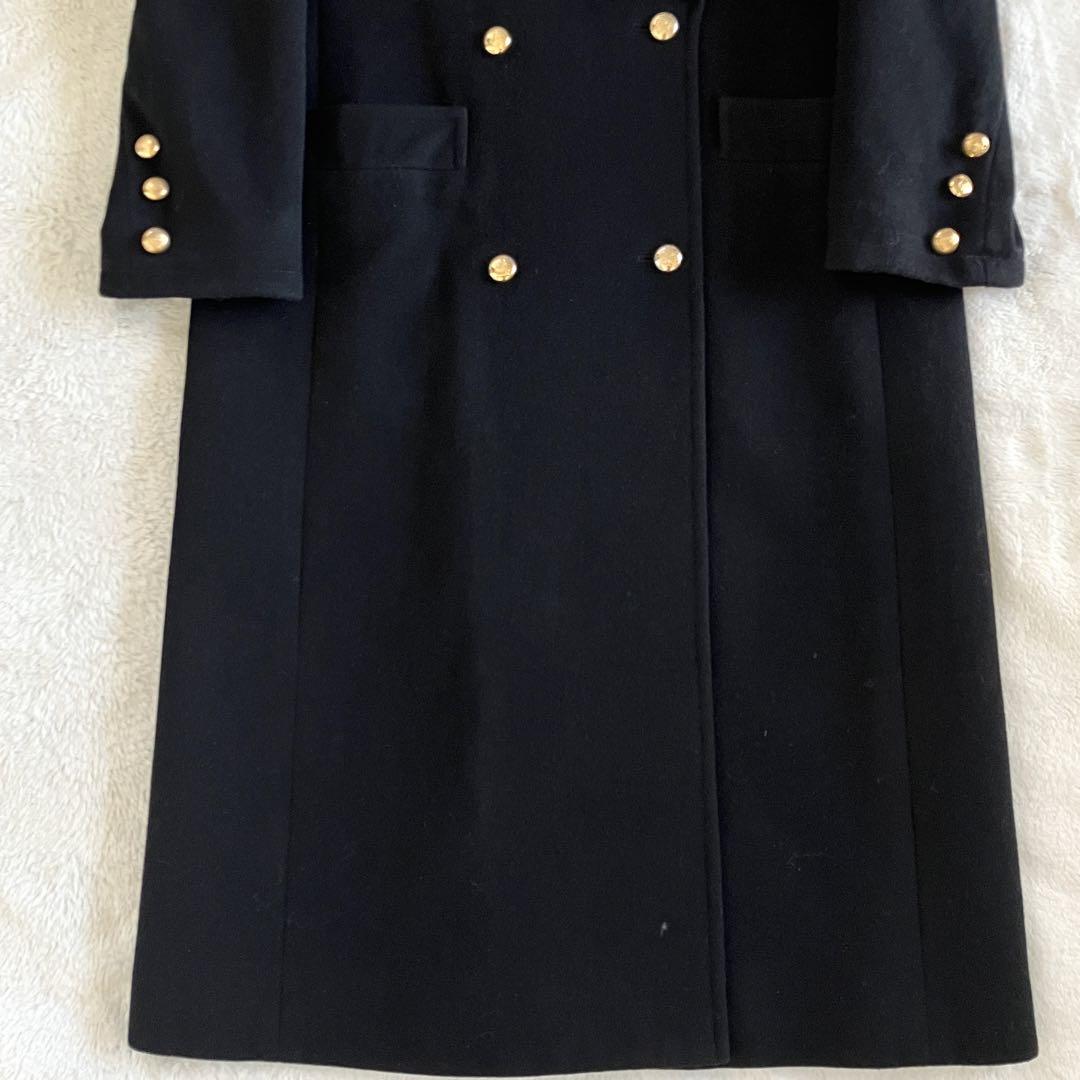 Nina Ricci Wool and Cashmere Blend Gold Button Long Coat