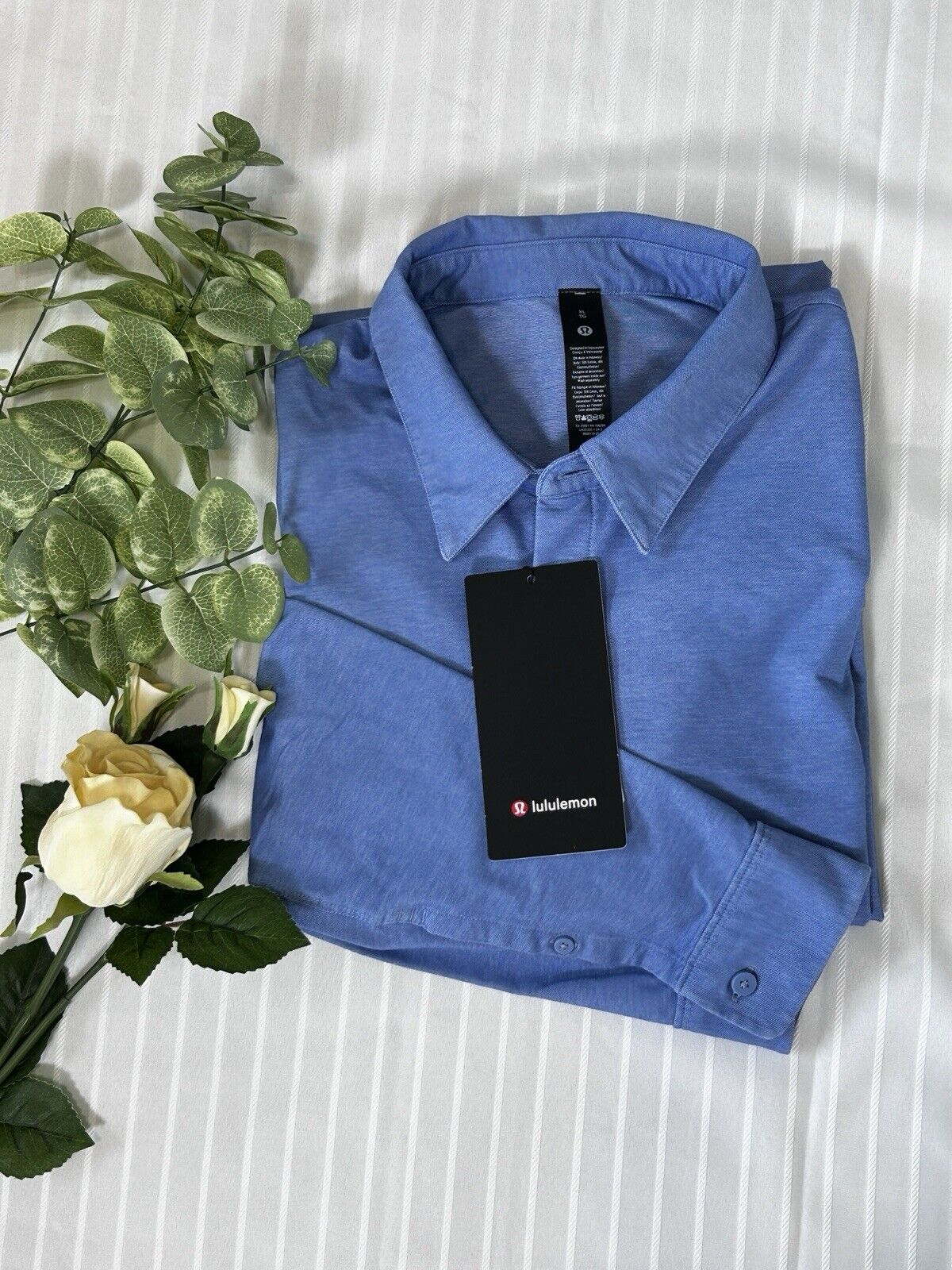 NWT118 Lululemon Commission Long Sleeve Shirt Wash - EZBW - Size XL