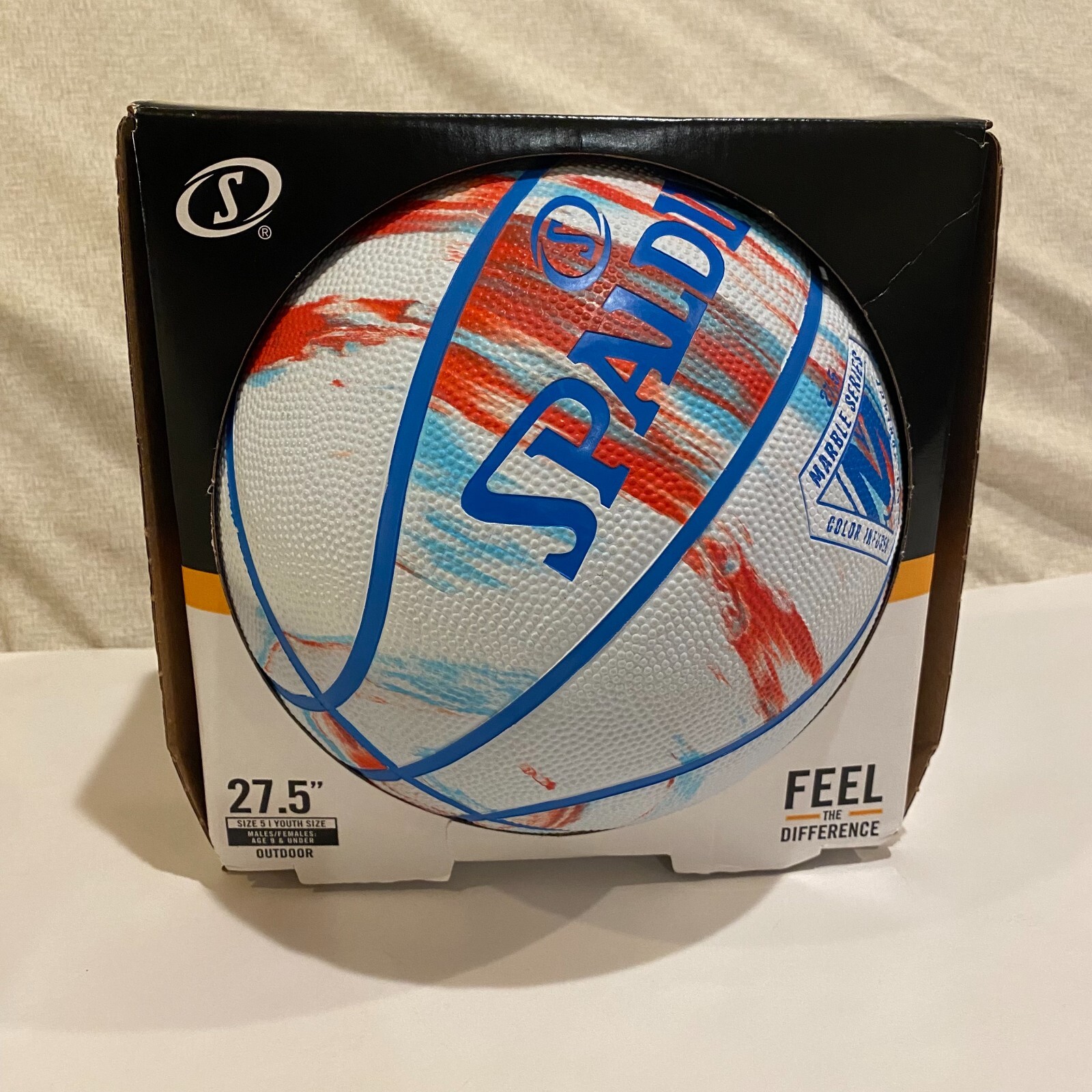 Spalding Marble Series Color Infused Basketball Size 27.5” Size 5 New in Box N