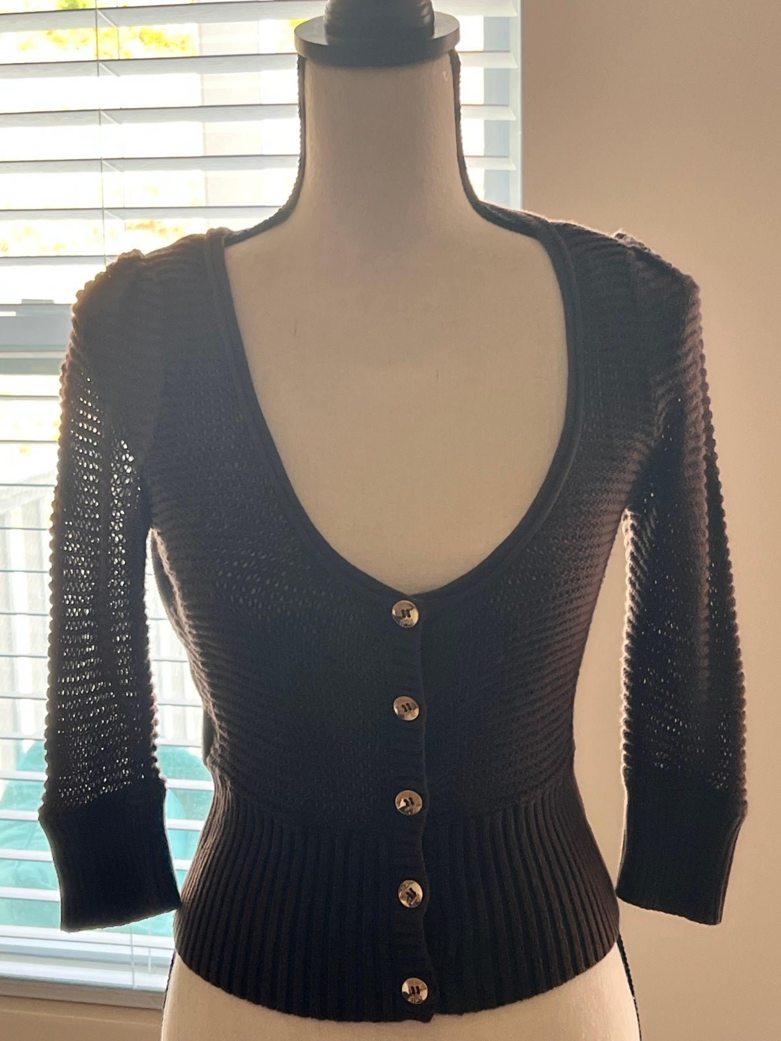 Guess Large Brown Knit Cardigan .